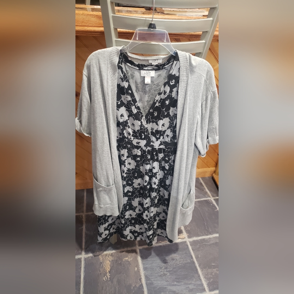 Ann taylor loft dress with sweater